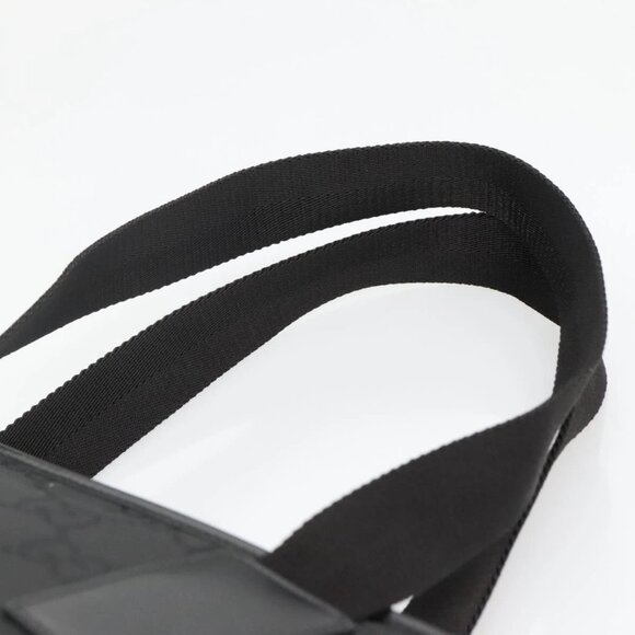 GUCCI GG Canvas Tote Bag Outlet Black Silver 180450 Auth ep10324 - Picture 12 of 16